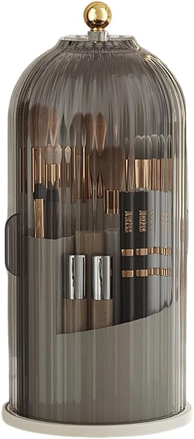Covered 360° Rotating Makeup Brush Holder, Makeup Organizers by Happiness