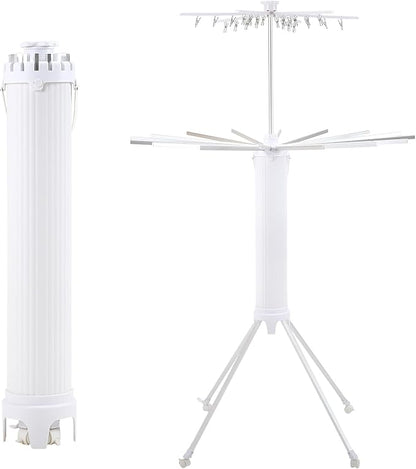 Dollate 4-Legged Clothes Drying Rack Foldable, 2 Tier Portable and Collapsible by Dollate