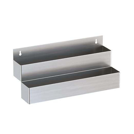 Stainless Steel Double Tier Speed Rail, Liquor Rack, Speed Rack, Bottle Holder by Krollen+Industrial
