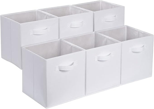 Amazon Basics Collapsible Fabric Storage Cubes Organizer by AmazonBasics