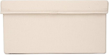 Foldable Storage Bins with Lids Cotton Canvas Rectangular Storage Box Ideal - Image 8