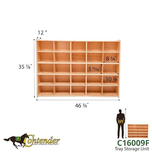 Contender 25 Cubby Birch Plywood Storage Cabinet, Office And Homeschool - Image 3