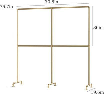 Industrial Pipe Clothing Rack, Double Rod Clothes Rack - Image 6