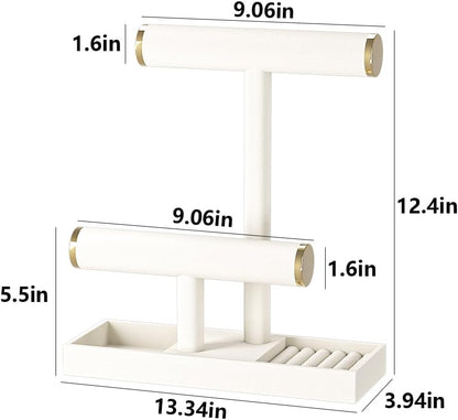 Bracelet and Necklace Holder, Velvet Jewelry Necklace Display Organizer Stand - Image 7