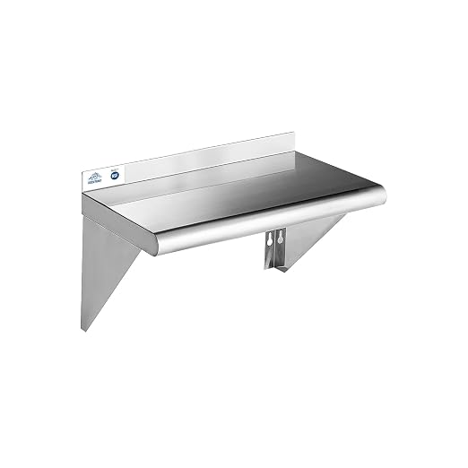 ROCKPOINT Stainless Steel Shelf 10 x 24 Inches 210lb, NSF Metal Commercial by ROCKPOINT