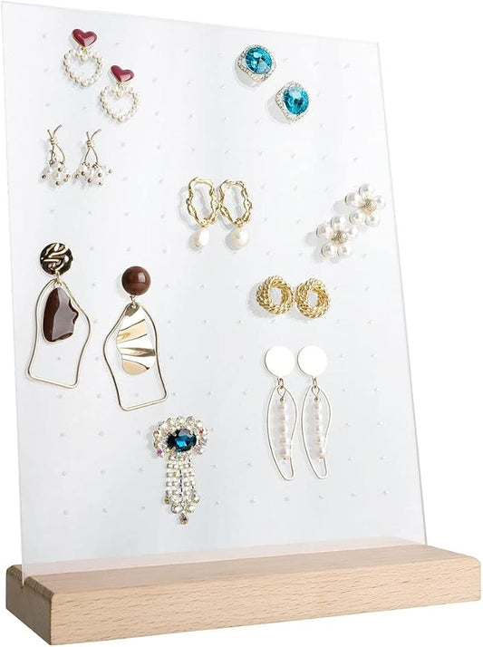 GemeShou Beech earring display for selling jewelry, wooden earring holder for by GemeShou