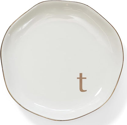 HOME SMILE Initials Ring Dish Jewery Tray by HOMESMILE