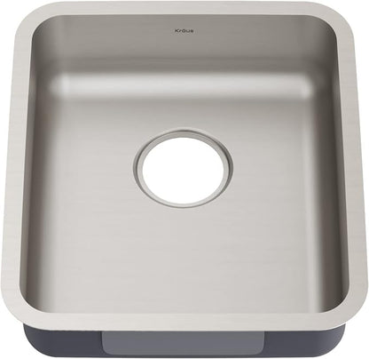 KRAUS Dex 17-inch Undermount 16 Gauge Stainless Steel Single Bowl ADA Kitchen by KRAUS