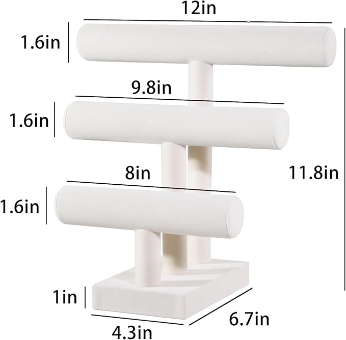 T-Bar Bracelet Holder Stand, Bracelet Jewelry Organizer Stand, Bangle Bracelet - Image 6