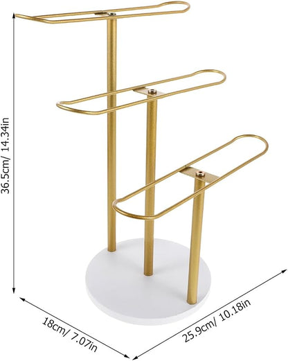 DOITOOL Headband Holder Organizer Metal Hairband Rack 3-Layer Hair Hoop Display - Image 4
