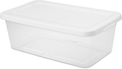 20-Pack 6 Quart Storage Boxes – Clear Plastic Storage Bin - Image 7