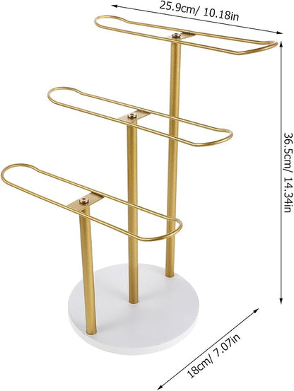 DOITOOL Headband Holder Organizer Metal Hairband Rack 3-Layer Hair Hoop Display - Image 2