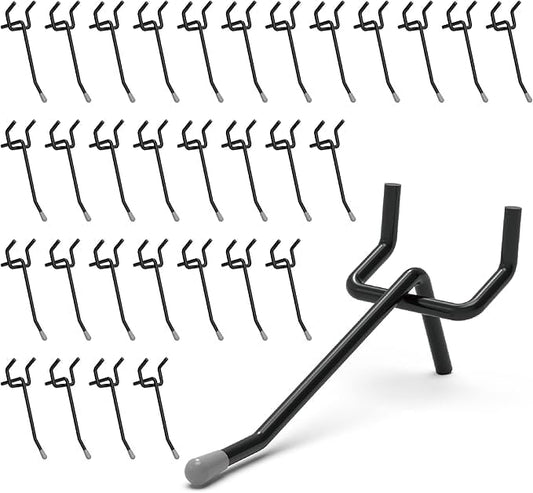 HUHOLE Pegboard Hooks 2 Inch 50PC, Fit 1/4" or 1/8" Pegboard, Ideal Peg Board by HUHOLE