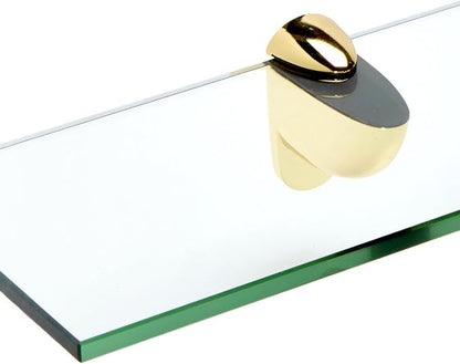 Spancraft Glass H-4.75x27-Brass Heron Glass Shelf, 4.75" x 27" - Image 2