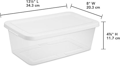 20-Pack 6 Quart Storage Boxes – Clear Plastic Storage Bin - Image 3