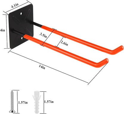 Steel Garage Storage Hooks Wall Tool Organizer, 14 Inch Garage Hook Heavy Duty - Image 2