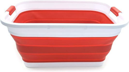 SAMMART 41L Collapsible Plastic Laundry Basket-Foldable Pop Up Storage by SAMMART