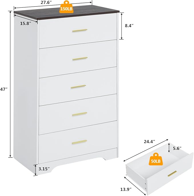 LIDYUK Dresser for Bedroom, Wood Dresser - Image 2