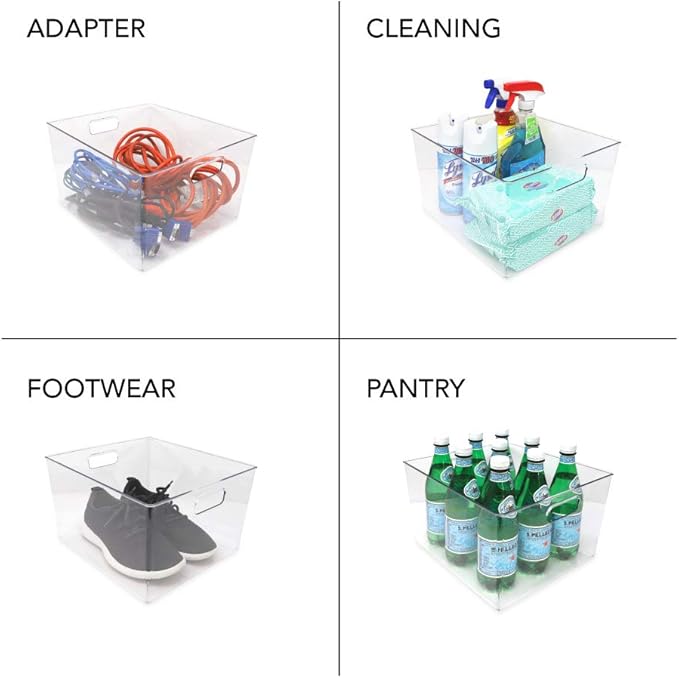 Isaac Jacobs 3-Pack XL Clear Storage Bins - Image 4