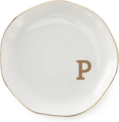 Initials Ring Dish Jewery Tray by VINCOMIC