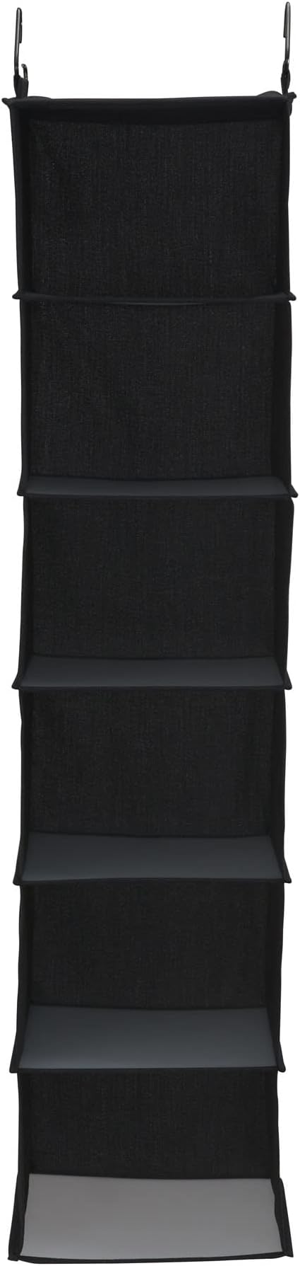 Household Essentials Black 6 Shelf Hanging Closet Organizer Shelf - Image 4