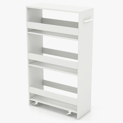 POWERSTONE 4-Tier Slim Storage Cart, Narrow Kitchen Rolling Cart w/Handle & by POWERSTONE%C2%AE