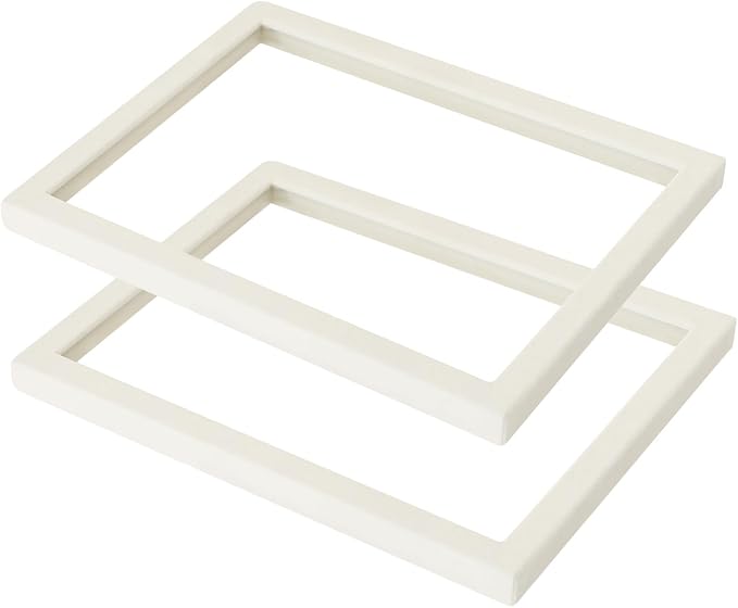 Coward 2Pcs Beige Velvet Glass Lid by FocusOnJewelryDisplay15yrs