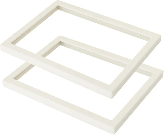 Coward 2Pcs Beige Velvet Glass Lid by FocusOnJewelryDisplay15yrs