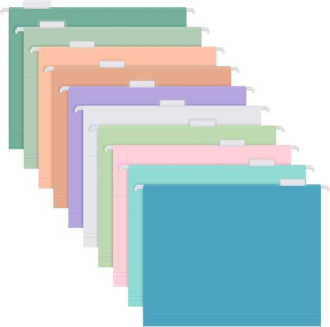 30 Pack Hanging File Folders, Letter Size by WEMEMORN