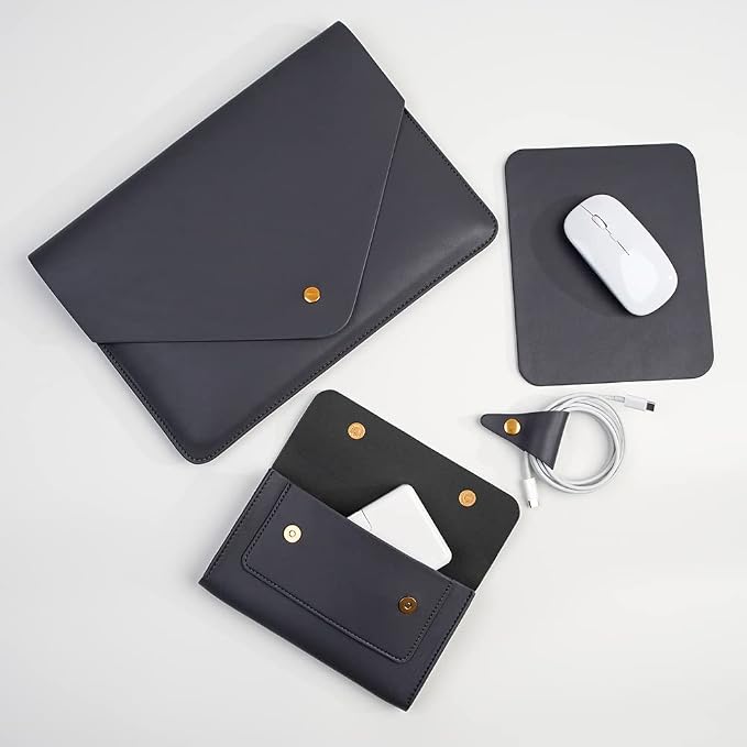 PU Leather Laptop Sleeve 13 Inch Compatible - Image 6