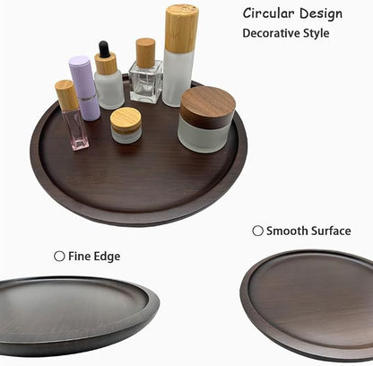 Wood Vanity Tray, Bathroom Counter Solid Walnut Organizer, Toilet Tank Top - Image 3
