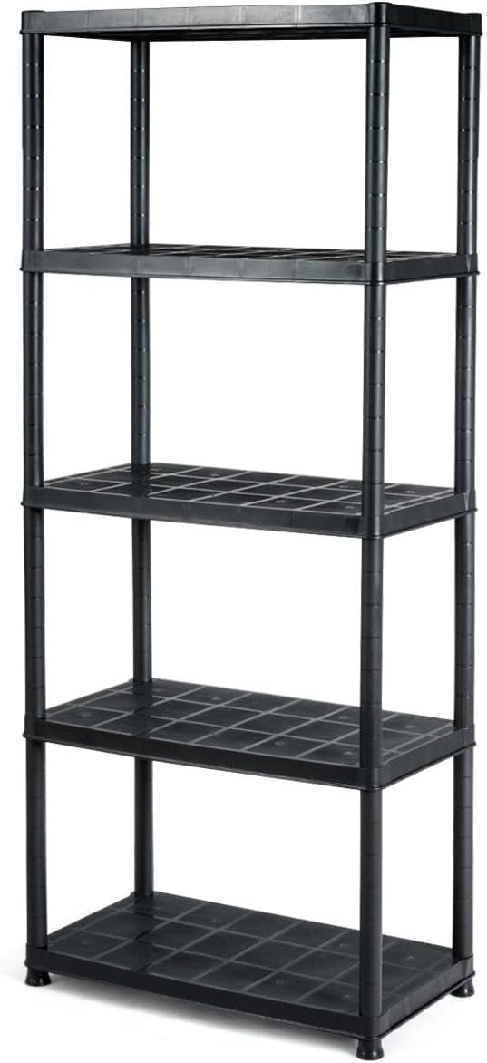 IRONMAX 5-Tier Garage Shelving Unit, Plastic Storage Rack by IRONMAX