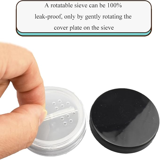 HAHIYO 2Pcs 20ml/0.68oz Plastic Empty Travel Compact Case Makeup Cosmetic Jar - Image 6