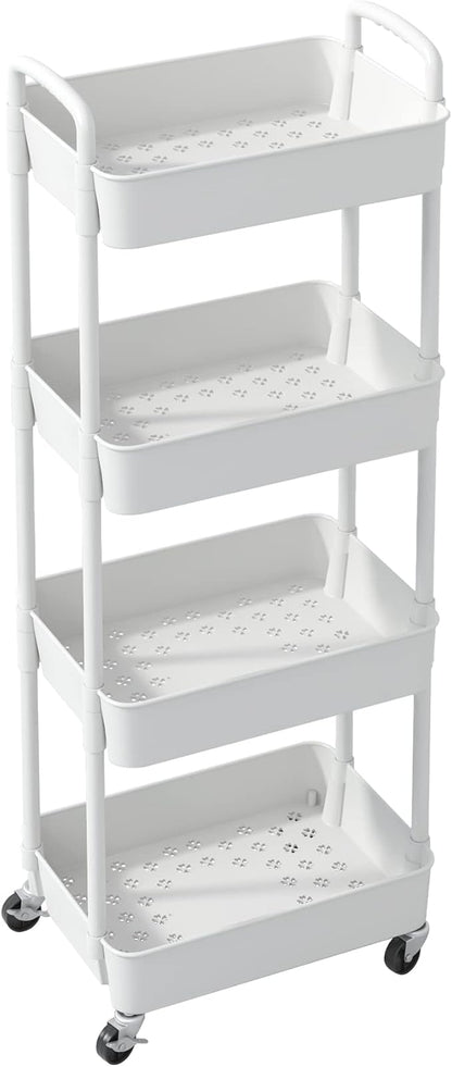 Sywhitta 4-Tier Plastic Rolling Utility Cart - Image 8