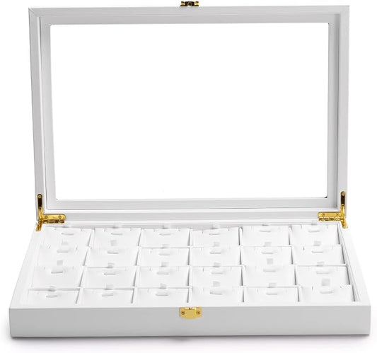Oirlv White Leather Jewelry Organizer Tray by Oirlv