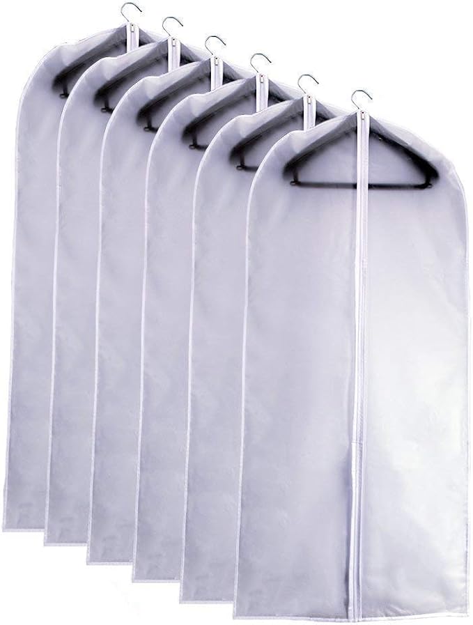 Garment Bags for Hanging Clothes 24''X48'' Suit Bags for Closet Storage Plastic by UOUEHRA