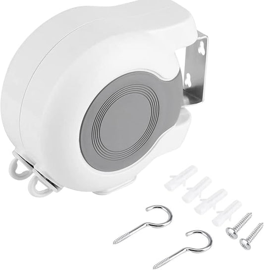 Durable Wall Mounted Retractable Clothes Line Washing Line Indoor Outdoor by Unknown