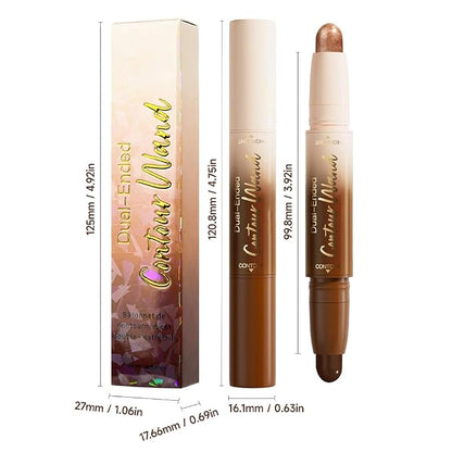 evpct Black Cocoa & Bronzer Shimmer Cream Contour Stick Face Body Makeup Dual - Image 7