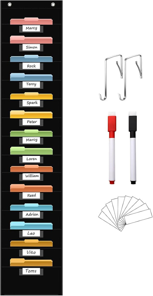 14 Pocket Hanging File Organizer by ANCOMEDO