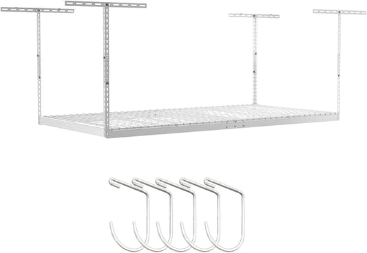 SafeRacks 4 ft x 8 ft Overhead Storage Rack Adjustable 24 in - 45in Height by SafeRacks