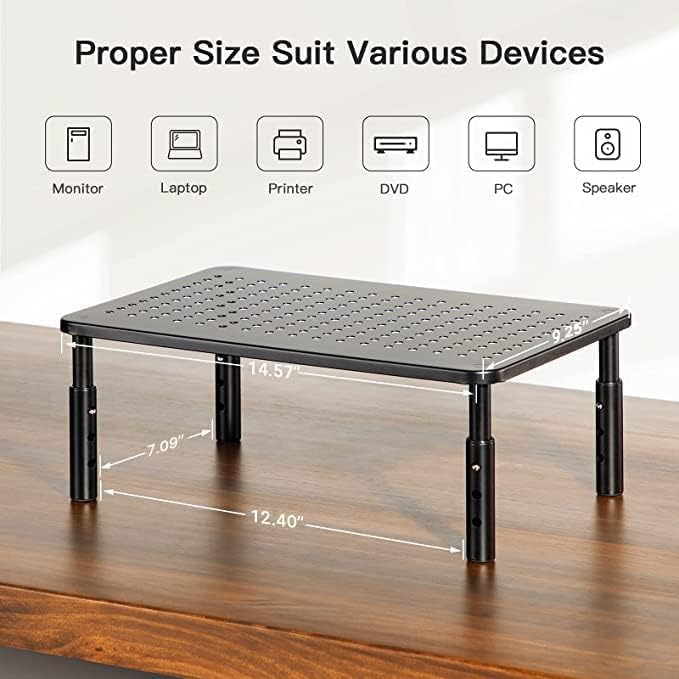 HUANUO Monitor Stand, Monitor Stand Riser 3 Height Adjustable, Monitor Riser - Image 4