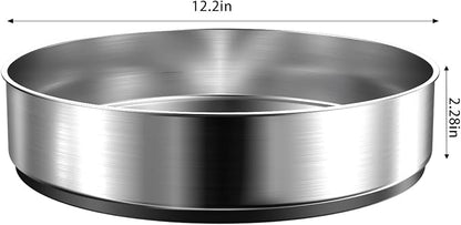 VAEHOLD Pantry Cabinet Lazy Susan Stainless Steel Black Spice Rack Turntable - Image 2