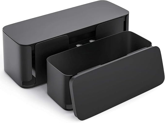 YECAYE 2 Pack Cable Management Box, Pet Friendly Cable Box Organizer by Yecaye