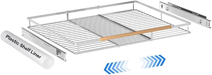 Large Pull Out Kitchen Cabinet Organizer, 22.7''-39.8''W x 22''D, Heavy Duty by PerfectdesignforyourHOME