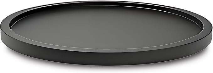 14" Black Bamboo Lazy Susan Organizer Kitchen Turntable by AUAM