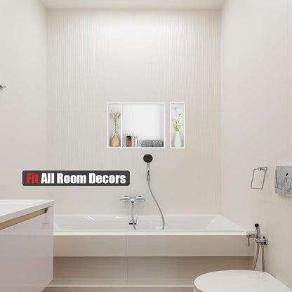 JQK Shower Niche No Tile Need, 304 Stainless Steel Recessed Shower Caddy - Image 7