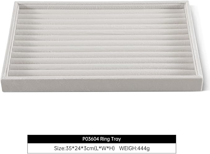 Velvet Ring Display Tray, Stackable Muilt Slot Rings Ear Stud Storage Tray - Image 2