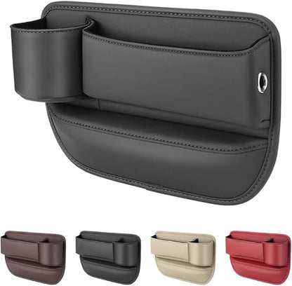 Car Leather Cup Holder Gap Bag, 2025 Upgrade Car Storage Box by ANYSENTHome