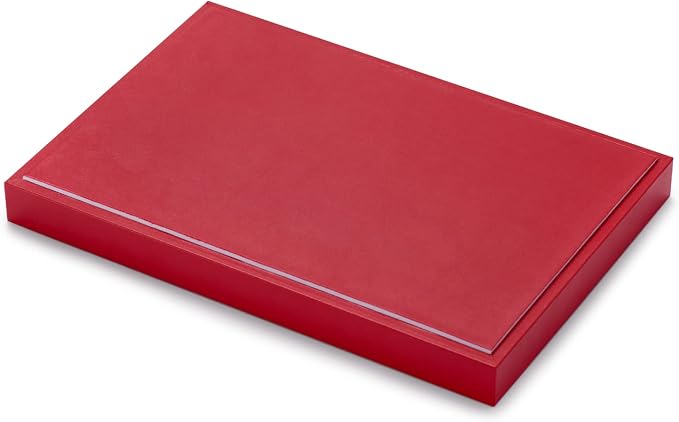 Oirlv Gorgeous Red Leather Jewelry Tray Flat Jewelry Display Tray Stackable - Image 6