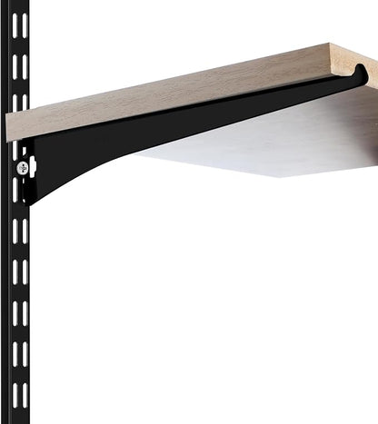 6 Pcs Dual Track Upright Wall Shelving System Heavy Duty Support System Twin - Image 5